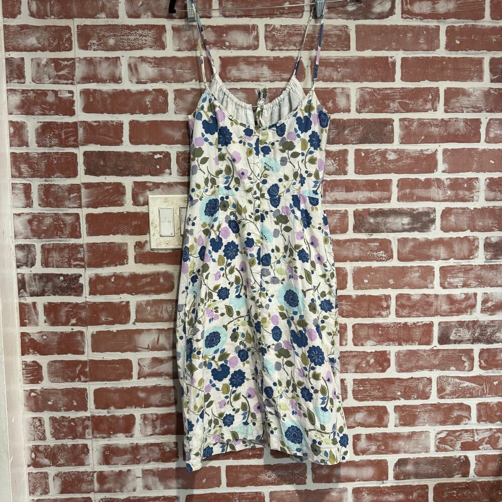 Vintage 90s Anna Sui Floral Cotton Mini Dress Made USA Cottagecore 2 Paper Tag